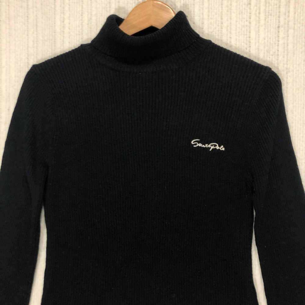Southpole Black Ribbed Turtleneck‎ Long Sleeve Junior Collection Top XL